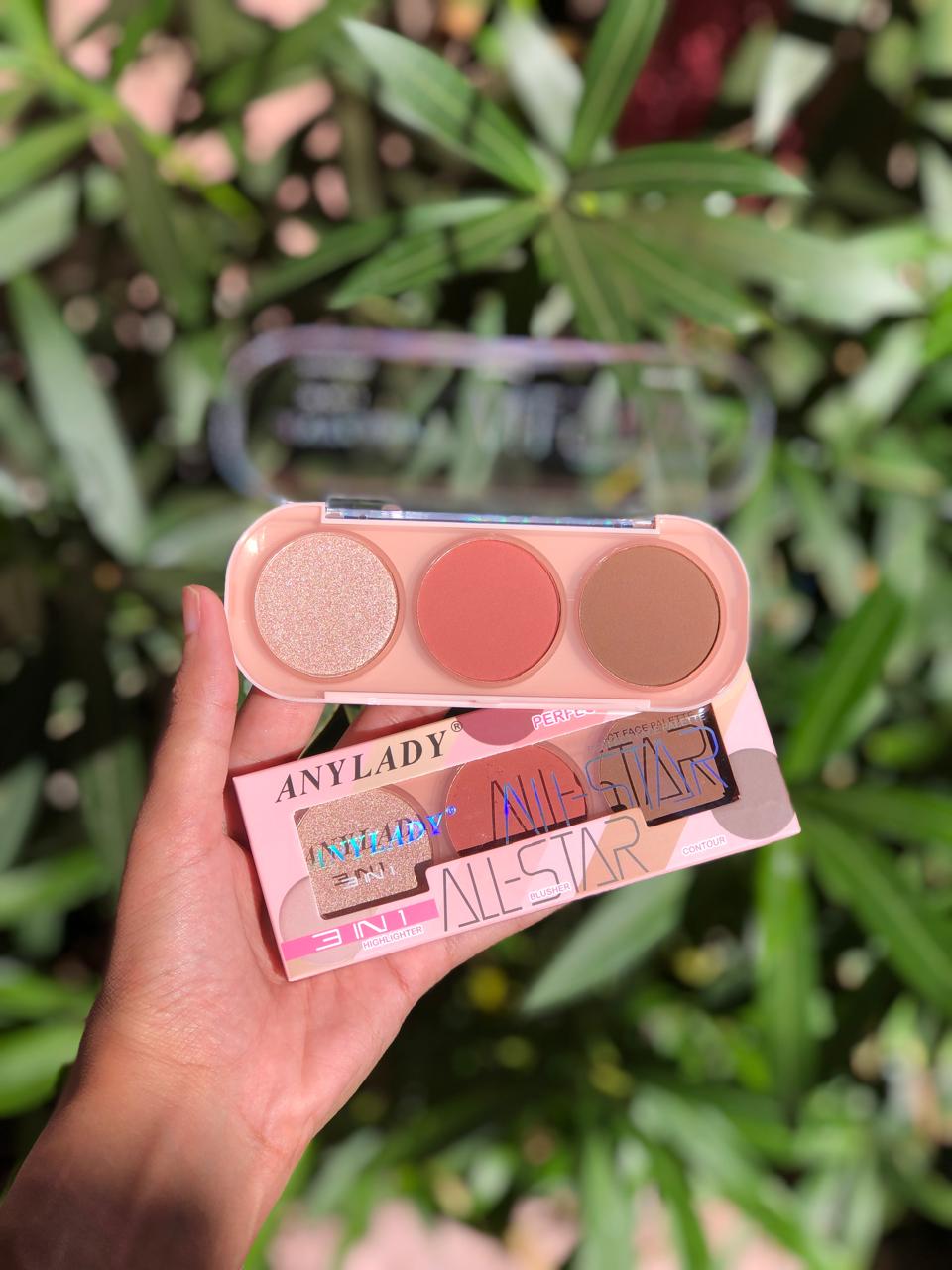 3 en 1 blush, Contour et highlighter